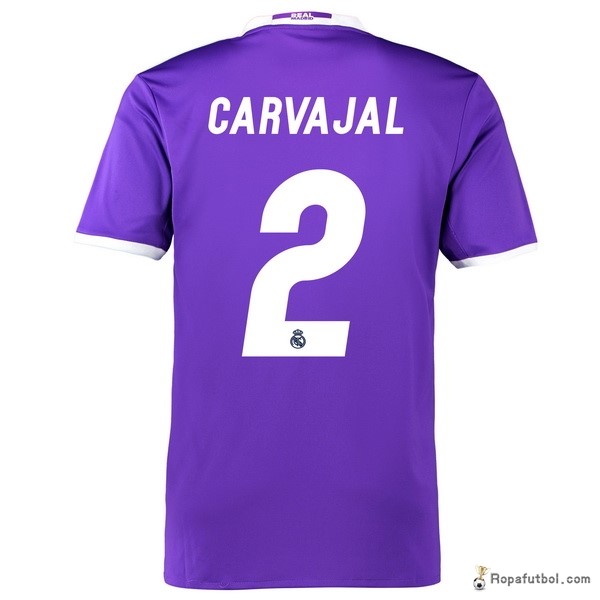 Camiseta Real Madrid Replica Segunda Ropa Carvajal 2016/17 Purpura